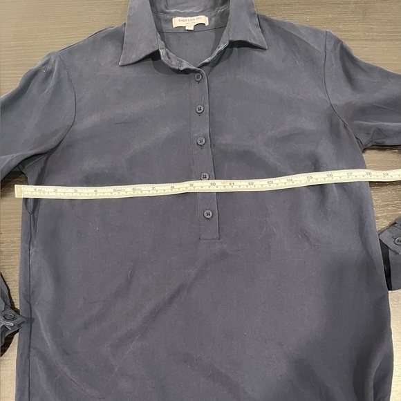Emerson Fry New York Navy Blue Button Shirt Dress Collar Long Sleeve Women’s XS - Picture 6 of 8